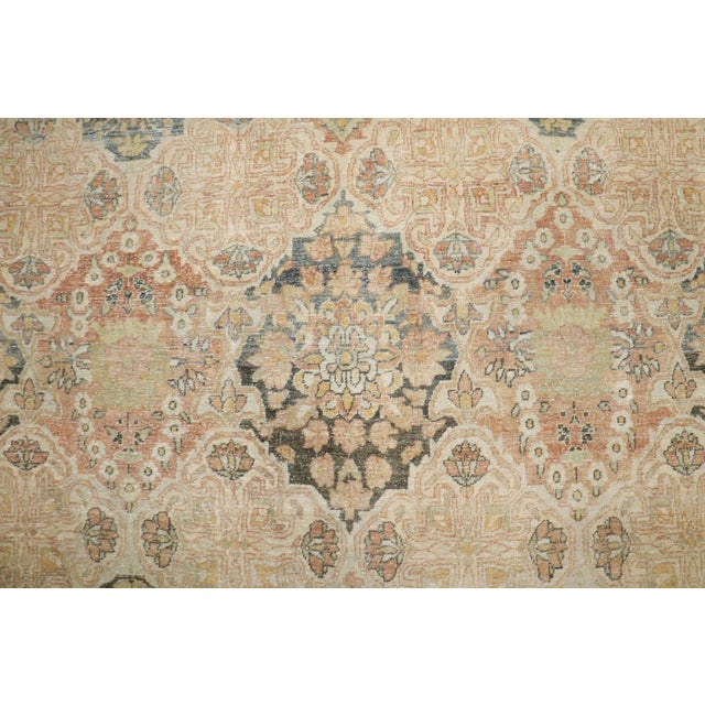 Black Beautiful Persian Yazd Carpetrug no. j5232 For Sale - Image 8 of 9