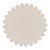 Solid White Scallop Round Jute Rug 6x6Ft. For Sale