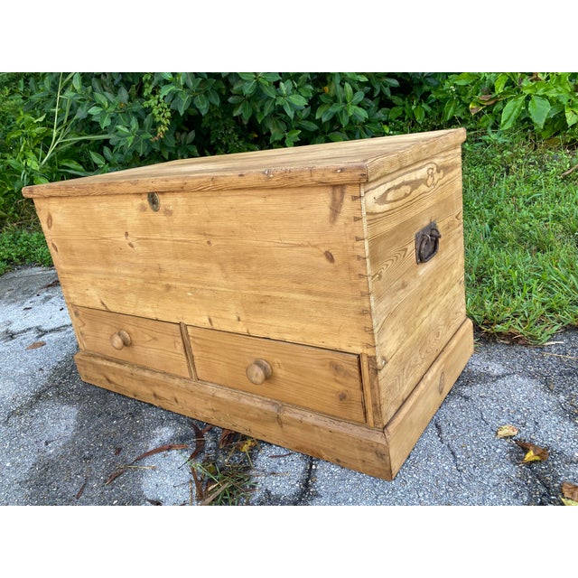 19th Century English Pine Mule Chest Chairish