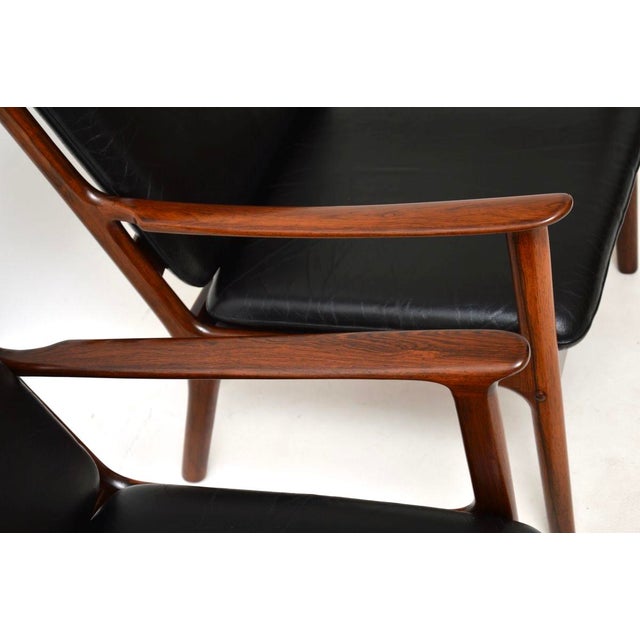Vintage Danish Leather Armchairs from Ole Wanscher, 1960s, Set of 2 For Sale - Image 10 of 11
