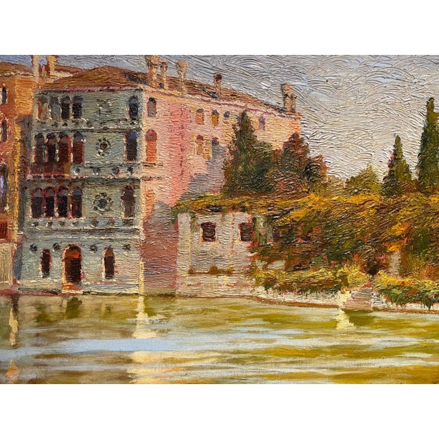 Rustic European Early 20th Century Italian Landscape Oil Painting, Framed For Sale - Image 3 of 6