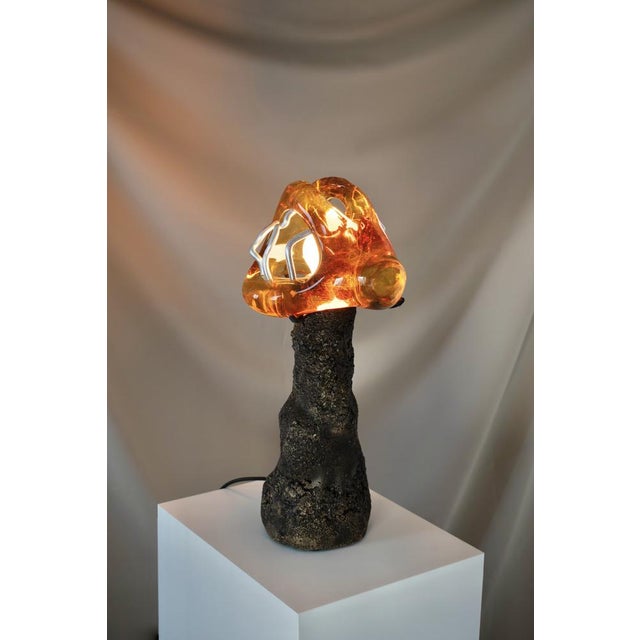 Tall Version Somehow Honey Dreams of Fire Table Lamp by Vincent Decat For Sale - Image 6 of 6