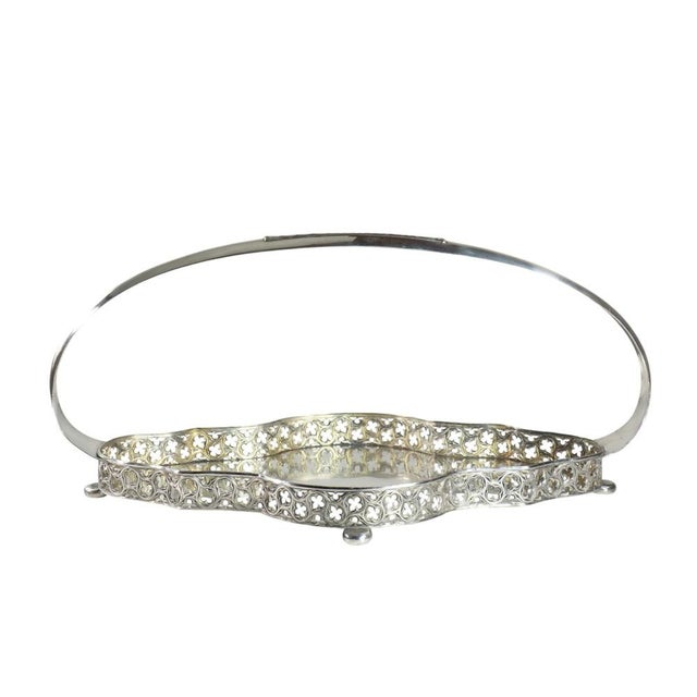 Vintage Italian Art Deco Metal Silverplate Tray by Arrigo Finzi, 1940s, in Very Good conditions. Designed 1920 to 1949...