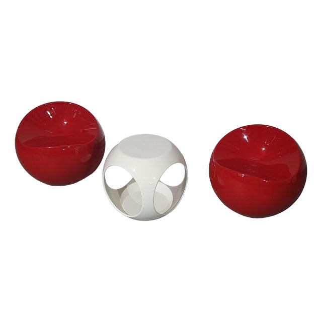 Stone Ball Chairs from Dupont Finn, Set of 2 For Sale