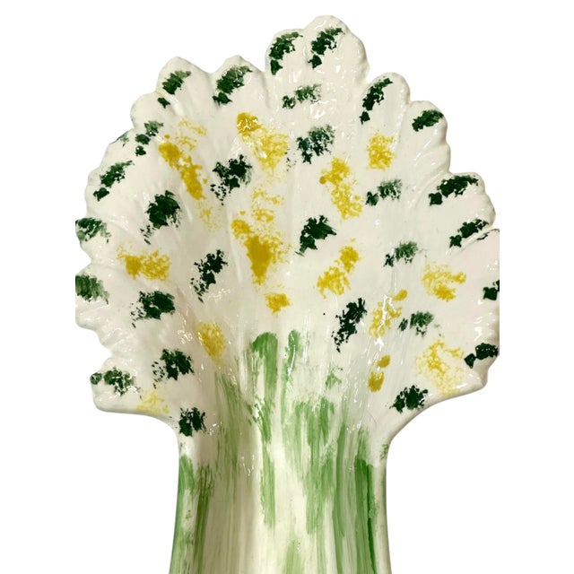 Ceramic Vintage Ceramic Celery Shaped Serving Dish For Sale - Image 7 of 12