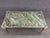 Green 1960s Mid-Century Italian Coffee Table With Faux Marble Top and Brass Legs For Sale - Image 8 of 8