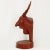 Single Large Vintage African Handcarved Antelope Wood Bookend For Sale - Image 4 of 8
