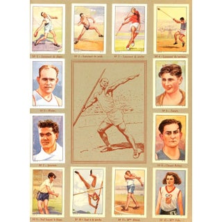 Vintage Athletics Print, France 1937 For Sale