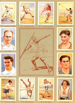 Vintage Athletics Print, France 1937