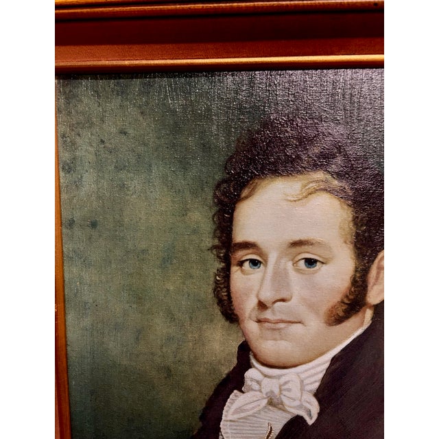Traditional Vintage Ethan Allen Greenwood “Portrait of a Gentleman” Framed Reproduction For Sale - Image 3 of 11