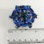 Abstract 1960s Vintage Brooch Blue Rhinestones in Silver-Plated Metal For Sale - Image 3 of 3