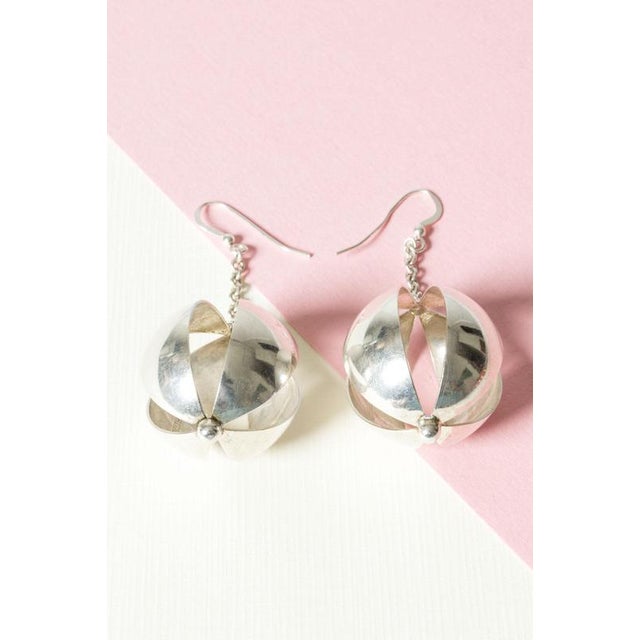 1960s Modernist Silver Earrings by Elis Kauppi, 1960s, Set of 2 For Sale - Image 5 of 8