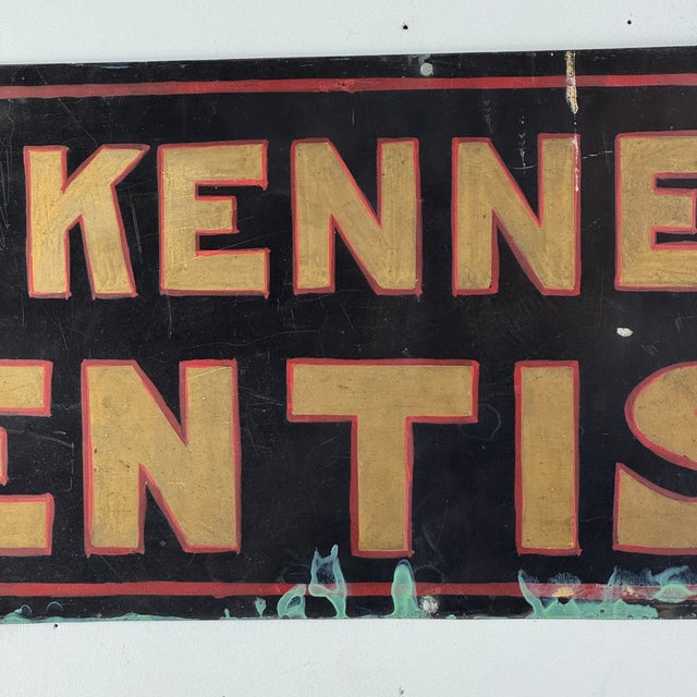 Metal Double Sided Metal Trade Advertising Sign, a Beauty Shop & a Dentist For Sale - Image 7 of 8