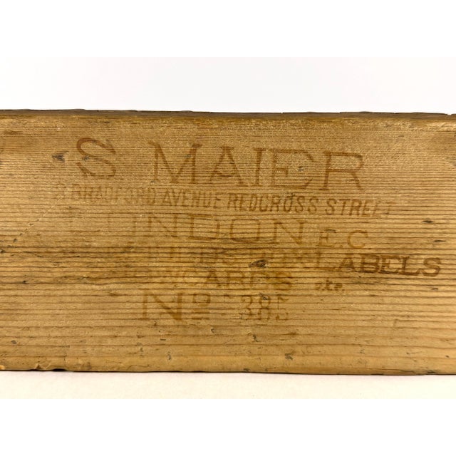 Antique Wooden Cigar Mold, S. Maier No. 385, Primitive Display For Sale - Image 4 of 10