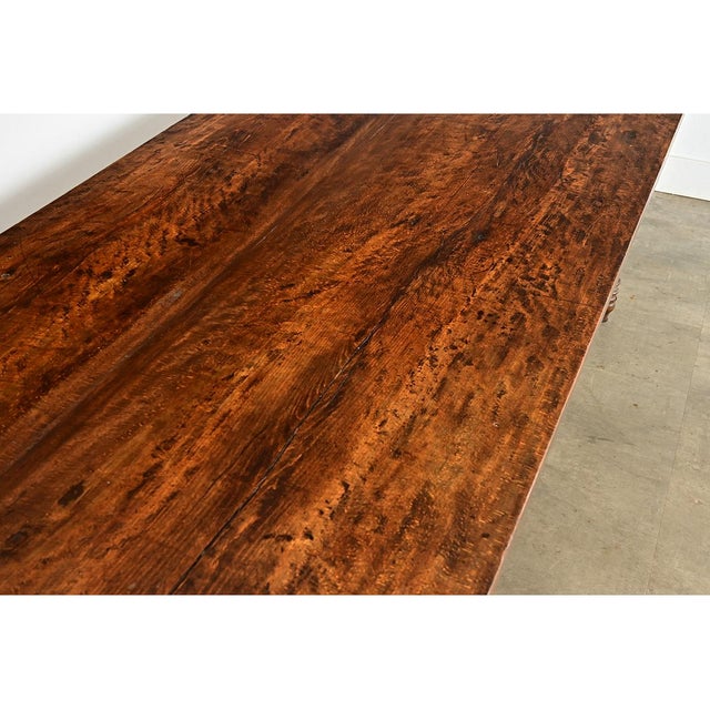 French 19th Century Two-plank Top Farm Table For Sale - Image 11 of 14