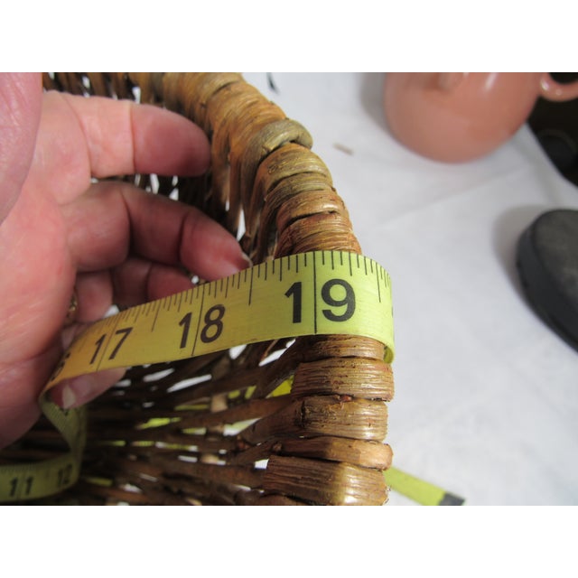 Vintage Europeon Buttocks Gathering Basket 19" For Sale - Image 12 of 12