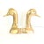 Late 20th Century "Made in Spain" Polished Brass Mother Goose Bookends 10" For Sale - Image 5 of 5