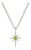 Green Peridot Starburst Pendant, Northern Star Celestial Pendant For Sale