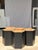 Hexagonal Stools in Two-Tone Suar, Set of 5 For Sale - Image 18 of 18