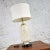 Mid Century Modern Murano Style Blown Glass Table Lamp Cream and Taupe For Sale - Image 6 of 13