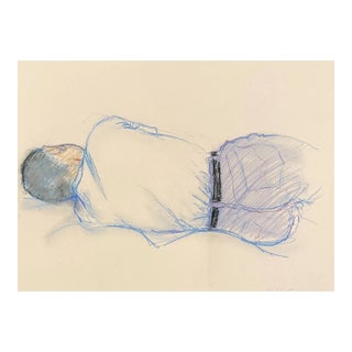 Neil Meitzler Drawing of a Sleeping Man For Sale