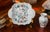 Aynsley Pembroke scalloped porcelain dish and a matching small vase. 7" X 8" Tab Handled Dish Asian-inspired pattern...