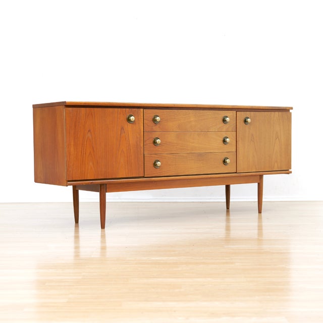 1960s Mid Century Teak Credenza For Sale - Image 4 of 10