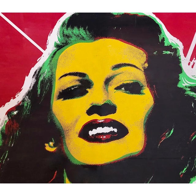 Mario Torero - Pop Art Portrait of Rita Hayworth-1983 Original Lithograph For Sale - Image 4 of 9