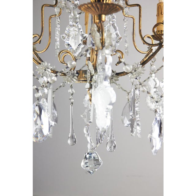 Art Deco Chandelier in Iron and Glass, 1930s For Sale - Image 6 of 16