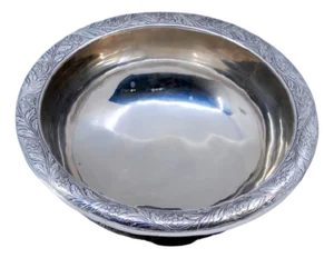 Silver Bowl with Floral Engravings