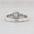 Floral Diamond Engagement Ring 14k White Gold Size 6.5 Rose Cut Solitaire For Sale - Image 4 of 7