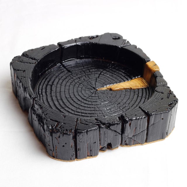 Bruciata Tray - Wabi-Sabi Yakisugi Charred Wood Tray by Gabor Gobi For Sale - Image 4 of 9
