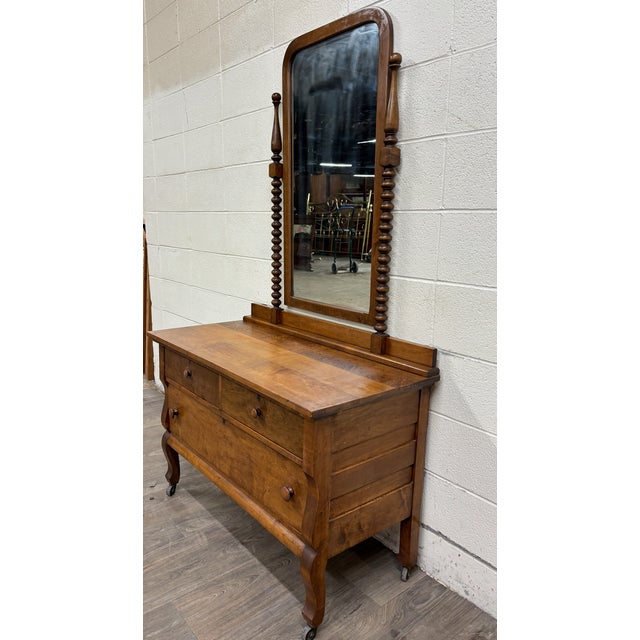 Antique American Victorian Dresser With Tall Removable Swivel Mirror For Sale In Kansas City - Image 6 of 11