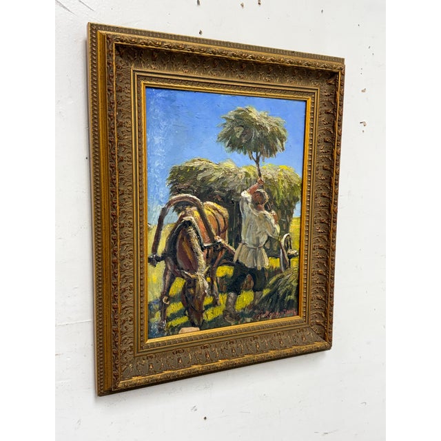 Traditional Alexander Alexandrovich Karamzin Framed Oil on Canvas, Mid 20th Century For Sale - Image 3 of 12