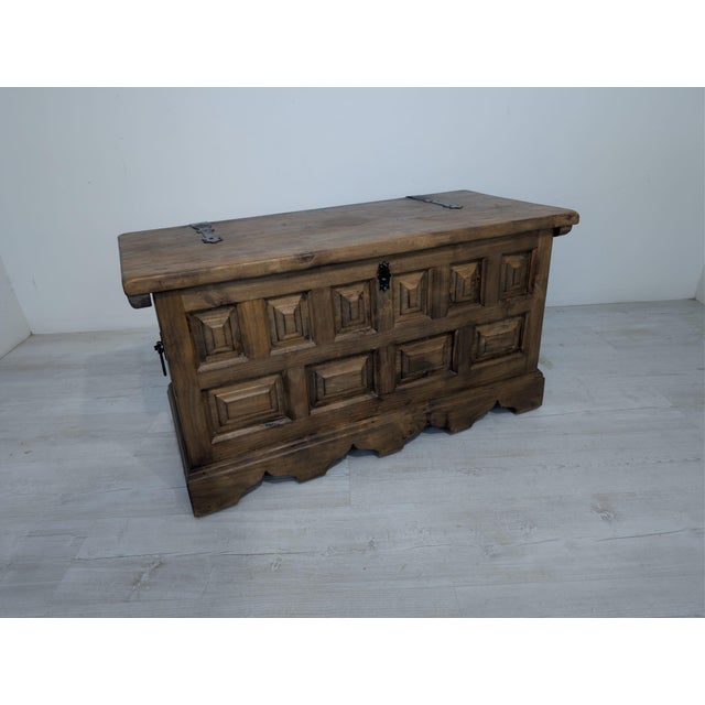 Large Vintage Baroque Chest in Wood, 1920s For Sale - Image 6 of 18