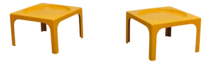 Fiberglass Side Tables by Marc Berthier for Prisunic, 1970s, Set of 2