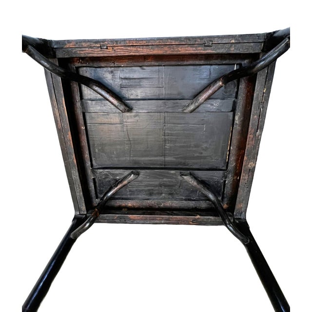 Wood Antique Chinese Coffee Table With Giant Arm Braces For Sale - Image 7 of 9