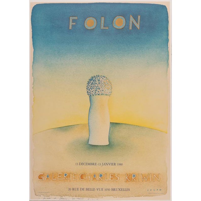 Galerie Charles Kriwin Poster after Jean-Michel Folon For Sale - Image 6 of 6