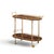 Brass Aldo Tura Mid Century Italian Lacquered Goatskin and Brass Bar Cart For Sale - Image 8 of 10