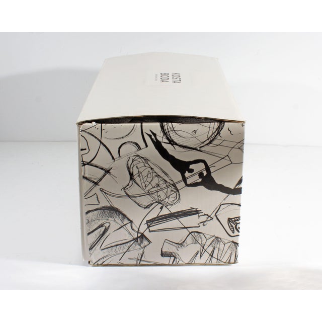 Kosta Boda Red Rim Brains Footed Vase by Bertil Vallien Chairish