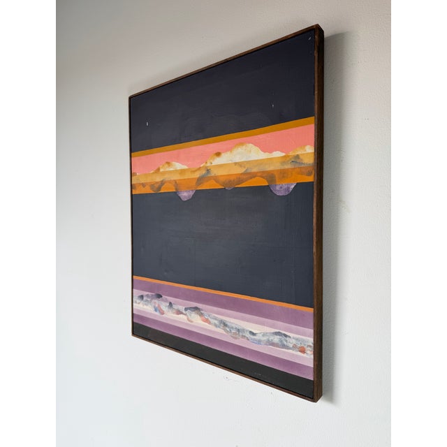 Mid-Century Modern 1979 John Almquist “Dream Series – Earth #7” Expressionist Abstract Oil on Canvas Painting, Framed For Sale - Image 3 of 13