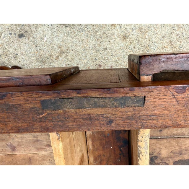 Antique Early American Primitive Tavern Style 2 Drawer Dining Table For Sale - Image 12 of 12