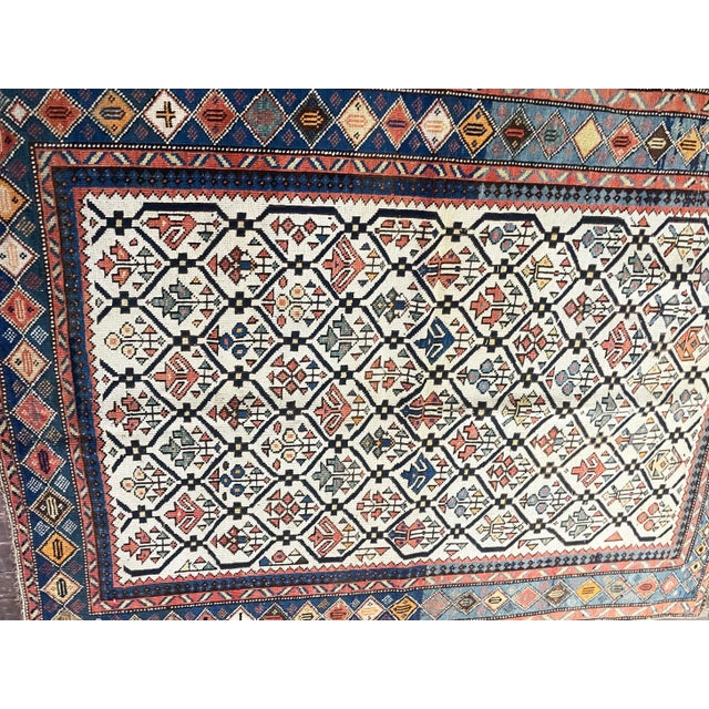 Late 19th Century Antique Caucasian Kuba (Quba) Rug 3'6" X 4'7" For Sale - Image 5 of 10