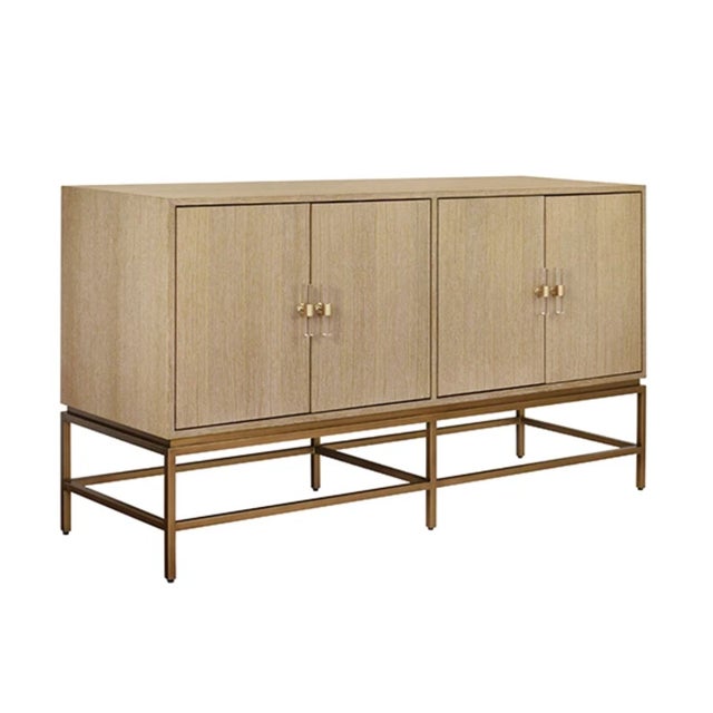 New special order item. Not vintage. Get ready to store in style with our Ariel Four Door Buffet. Made with cerused oak...