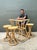 Vintage Rattan High Top Table With Coordinating Stools - Set of 5 For Sale - Image 12 of 17