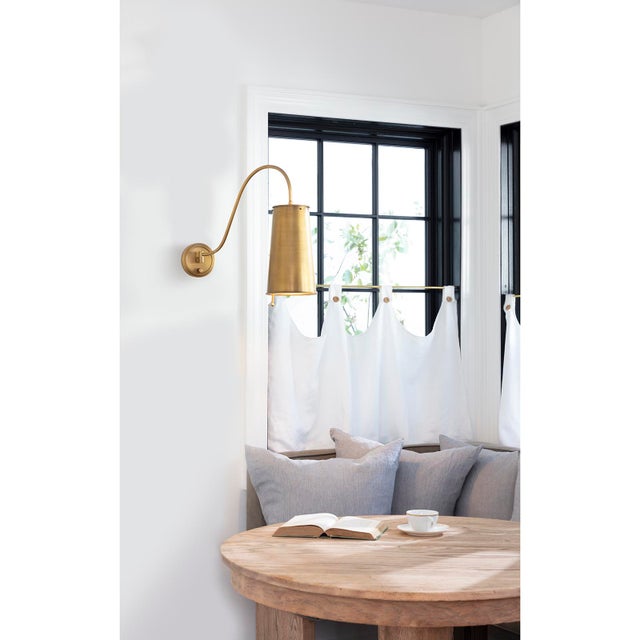Modern Regina Andrew Hattie Sconce, Natural Brass For Sale - Image 3 of 7