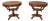 Pair of Continental Style 2 Tier 1 Drawer Pedestal Lamp End Tables For Sale