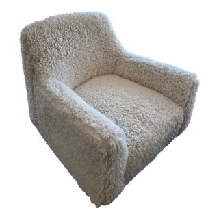 Newman Sheepskin Lounge Chair For Sale