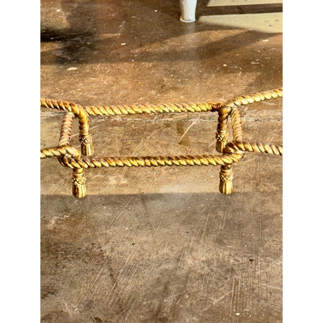 Metal Italian Maison Bagues Design Gilt Brass Coffee Table For Sale - Image 7 of 8