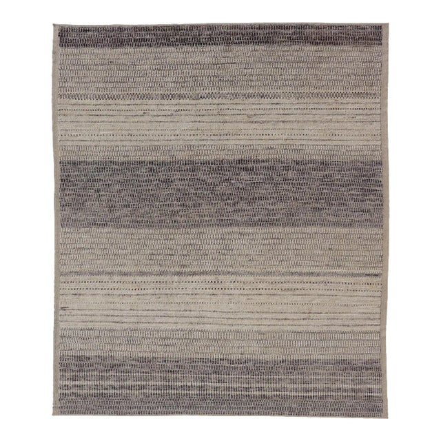 Hand-Knotted Modern Tribal Rug by Keivan Woven Arts, Wool, 9'5 X 12'1 For Sale
